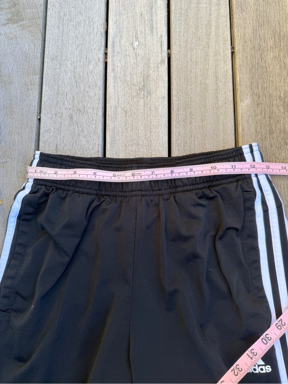 Adidas Men’s S Black Jogger Sweatpants with Logo Blk w/White Stripes - Picture 4 of 8